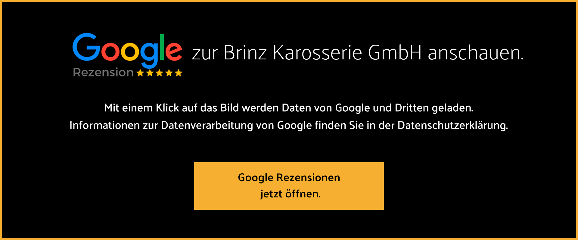 Google Bewertungen für die Brinz Karosserie GmbH